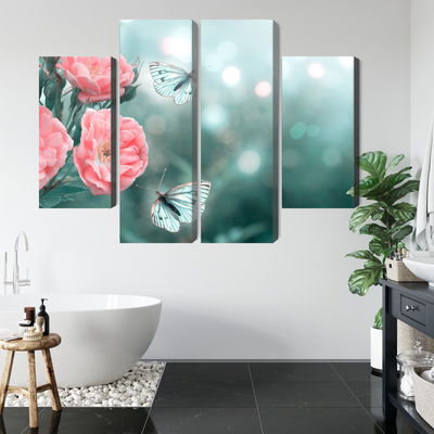 Ljuddämpande tavla - Delicate flowers and 3d