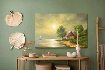 Ljuddämpande tavla - Old house by the water
