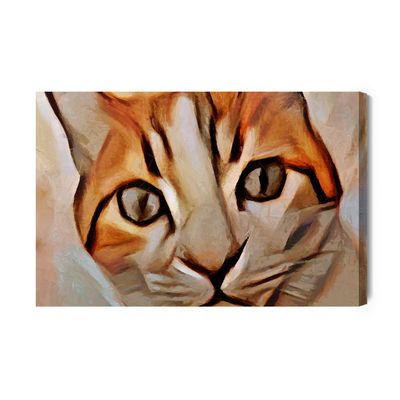 Ljuddämpande tavla - Portrait of a cat as painted