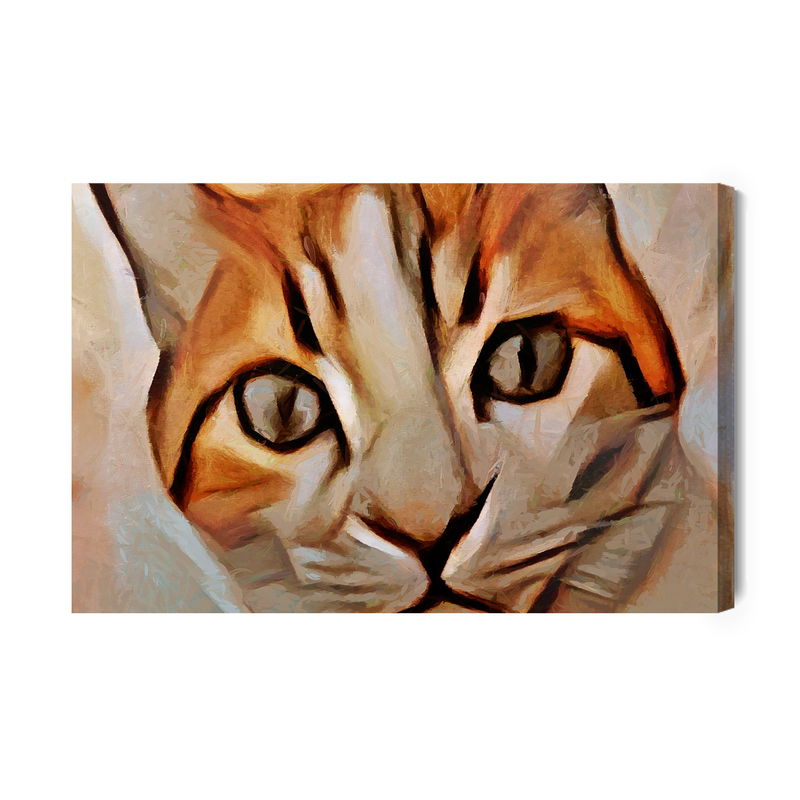 Ljuddämpande tavla - Portrait of a cat as painted