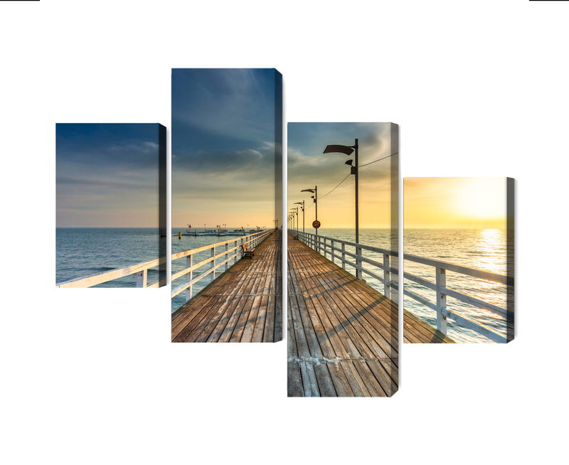 Ljuddämpande tavla - Wooden pier on the baltic sea