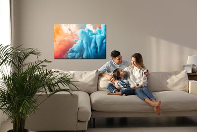 Ljuddämpande tavla - Abstraction with color paint