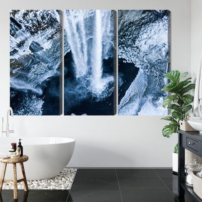 Ljuddämpande tavla - Winter waterfall