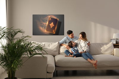 Ljuddämpande tavla - Ace with fire effect