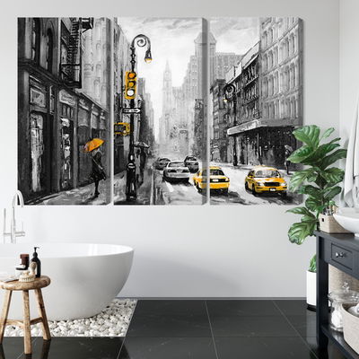 Ljuddämpande tavla - American city street view