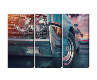 Ljuddämpande tavla - Retro style cars