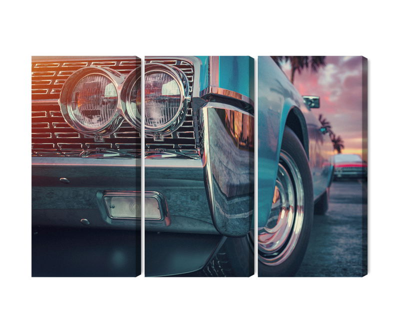 Ljuddämpande tavla - Retro style cars