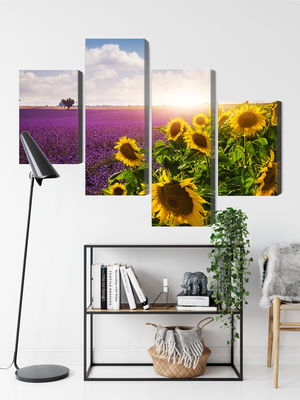 Ljuddämpande tavla - Lavender and sunflower