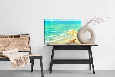 Ljuddämpande tavla - Sunny beach and sea
