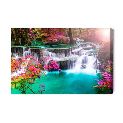 Ljuddämpande tavla - A waterfall in a colorful