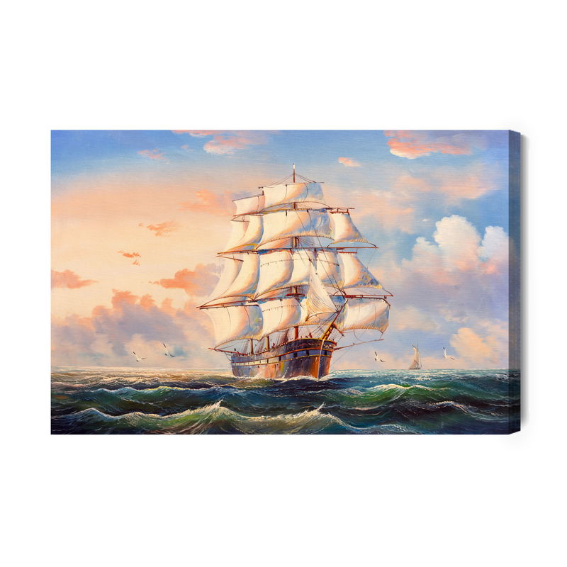 Ljuddämpande tavla - Sailboat in the sea