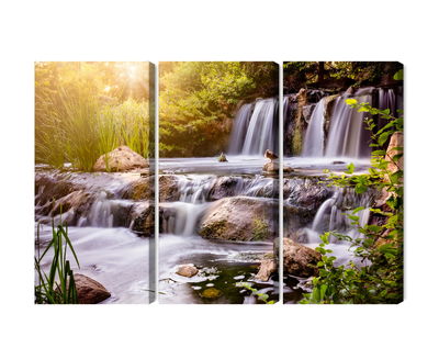 Ljuddämpande tavla - Waterfall at sunset