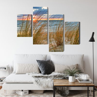 Ljuddämpande tavla - Sunrise on the beach of rügen