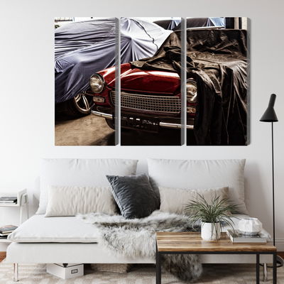 Ljuddämpande tavla - Italian retro car covered