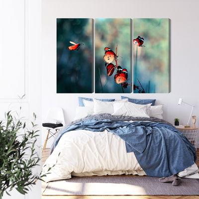 Ljuddämpande tavla - Colorful butterflies