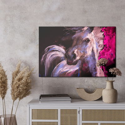 Ljuddämpande tavla - A horse in pastel colours