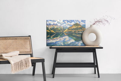 Ljuddämpande tavla - Artistic mountain landscape