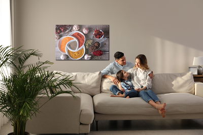 Ljuddämpande tavla - Colorful spicy spices