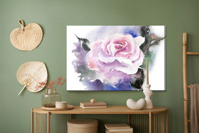 Ljuddämpande tavla - Beautiful rose painted