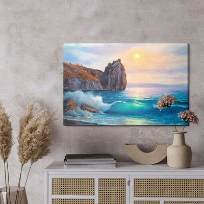 Ljuddämpande tavla - The sea in the morning