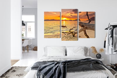 Ljuddämpande tavla - Sea landscape at sunset