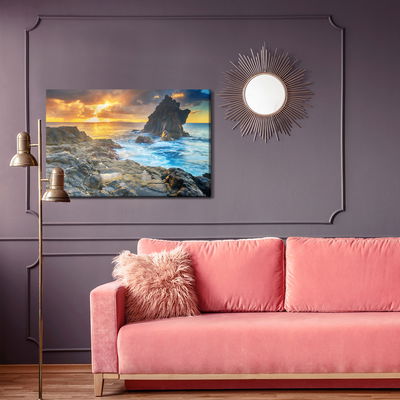 Ljuddämpande tavla - Sunset over the water