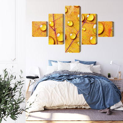 Ljuddämpande tavla - Water drops on an autumn