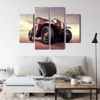 Ljuddämpande tavla - Vintage car with a 3d effect