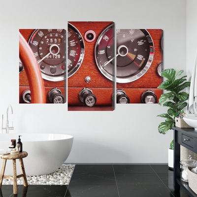 Ljuddämpande tavla - Counters in a retro car