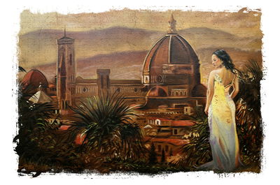 Ljuddämpande tavla - The woman on the background