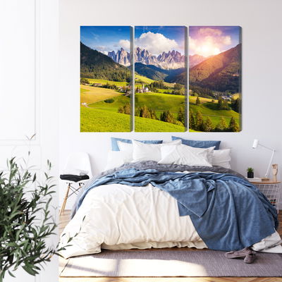 Ljuddämpande tavla - Sunny day in the mountains