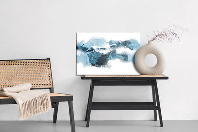 Ljuddämpande tavla - Blue abstract wave