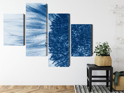 Ljuddämpande tavla - Blue sunflower on a macro