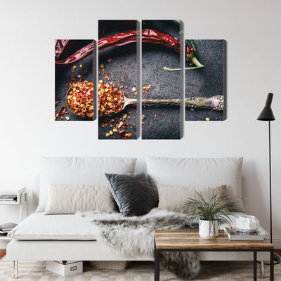 Ljuddämpande tavla - Dried chili peppers