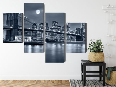 Ljuddämpande tavla - Night panorama of New York