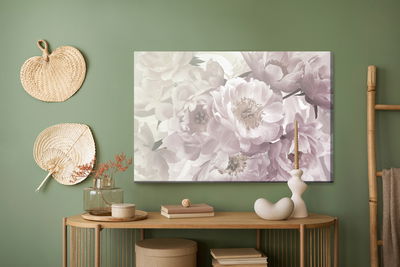 Ljuddämpande tavla - Nature with peony roses