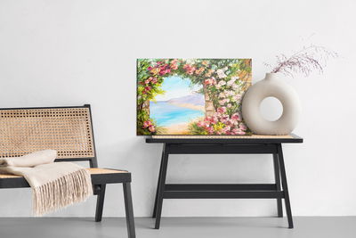 Ljuddämpande tavla - Flowers and sea