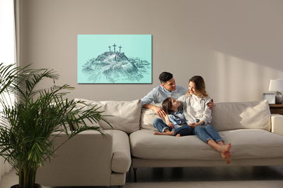 Ljuddämpande tavla - Golgotha ​​mountain