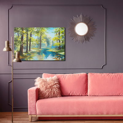 Ljuddämpande tavla - The forest landscape is