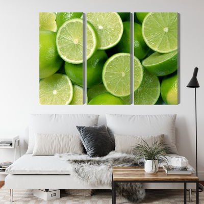 Ljuddämpande tavla - Lime halves