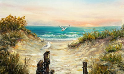 Ljuddämpande tavla - Painted sand dunes