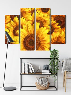 Ljuddämpande tavla - 3d sunflower flowers