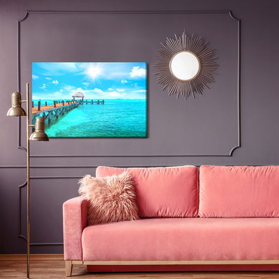 Ljuddämpande tavla - A pier in the caribbean sea