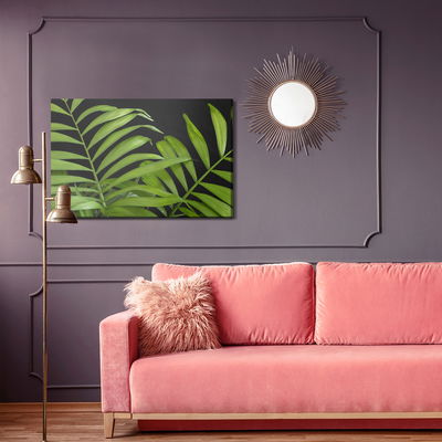 Ljuddämpande tavla - Green tropical leaves