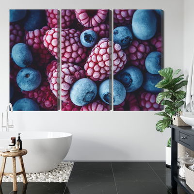 Ljuddämpande tavla - Frozen blueberries