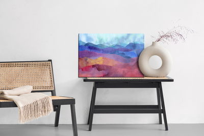 Ljuddämpande tavla - Colorful abstract mountain