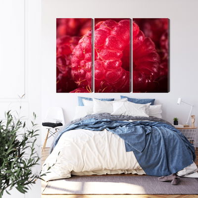 Ljuddämpande tavla - Raspberries on a macro scale
