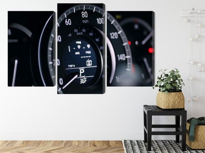 Ljuddämpande tavla - Modern car speedometer