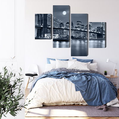 Ljuddämpande tavla - Night panorama of New York