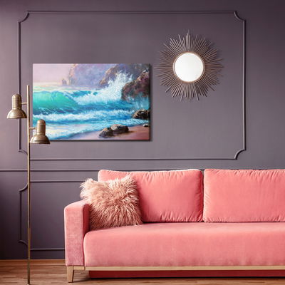 Ljuddämpande tavla - Rocks by the sea